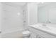 Bathroom featuring combination shower and tub and large sink with vanity at 200 Garnet Ave, Kissimmee, FL 34758