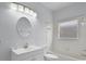 Bathroom with a single vanity and a shower-tub combo at 3533 Somerset Cir, Kissimmee, FL 34746