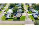Aerial view of a charming neighborhood with well-maintained lawns and tree-lined streets at 4026 Seabridge Dr, Orlando, FL 32839