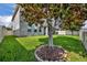 Lush backyard featuring a mature tree, green lawn, and view of the home's exterior at 7895 Pleasant Pine Cir, Winter Park, FL 32792