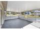 Enclosed back patio space with screened windows, a bright ceiling, and outdoor views of the backyard at 105 E Magnolia St, Davenport, FL 33837
