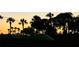 A lush lawn with sprinklers against a backdrop of palm trees and a vibrant sunset offers serene views at 1115 Deer Creek Blvd, Davenport, FL 33837