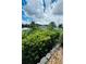 A variety of green landscaping with white flowers, next to a gravel bed and a small block wall at 1115 Deer Creek Blvd, Davenport, FL 33837