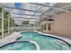 Enclosed pool and spa on a sunny day, providing a relaxing outdoor space at 14332 Grassy Cove Cir, Orlando, FL 32824