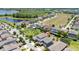 Property's location near a lake, green spaces, and community amenities, showcased via aerial perspective at 15716 Sweet Lemon Way, Winter Garden, FL 34787