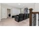 Home theater room with multiple reclining seats, a projector screen, and Star Wars themed decor at 15716 Sweet Lemon Way, Winter Garden, FL 34787