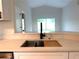 Kitchen sink featuring stone countertops, and a window view to the outside at 2118 Donegan Pl, Orlando, FL 32826