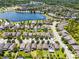 Beautiful aerial view of a neighborhood with a lake and well-maintained homes surrounded by lush greenery and trees at 251 Domus Ln, Casselberry, FL 32707