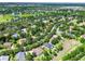 Aerial view of a home nestled in a lush neighborhood, surrounded by mature trees and tranquil settings at 2563 Breezy Meadow Rd, Apopka, FL 32712