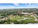 Wonderful aerial view of the community, highlighting the lake and mature trees at 3995 Equine Cv, Lake Mary, FL 32746