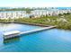 Scenic view of condos with a beautiful pier on the water, surrounded by lush greenery at 4628 Harbour Village Blvd # 2308, Ponce Inlet, FL 32127
