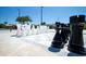 Oversized chess game on the travertine deck near the pool area for residents to enjoy at 7478 Brooklyn Dr, Kissimmee, FL 34747
