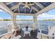 Waterfront gazebo with comfortable seating and beautiful lake views at 1351 N Classic Ct, Longwood, FL 32779