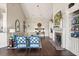 Inviting living room featuring a fireplace, built-in bookshelves, and comfortable seating at 1351 N Classic Ct, Longwood, FL 32779