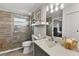 Chic bathroom with glass enclosed shower, modern vanity, and elegant finishes, offering relaxation at 2356 Date Palm Dr, Edgewater, FL 32141