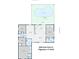 Detailed floor plan showing 4 bedrooms, 3 bathrooms, kitchen, dining area, swimming pool, and porch at 2356 Date Palm Dr, Edgewater, FL 32141