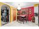 Dining room with tile floors and a chandelier at 316 Amanda Ln, Leesburg, FL 34748