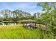 Peaceful pond with a small dock surrounded by lush green grass and trees, creating a serene and inviting outdoor space at 538 Murray St, Osteen, FL 32764