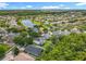 Beautiful aerial view of a lovely community surrounding a pond, showcasing the neighborhood's peaceful setting at 5852 Stafford Springs Trl, Orlando, FL 32829