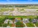 Aerial view of the home outlined in red showing proximity to the neighborhood and wetlands to the North at 609 Brockway Ave, Orlando, FL 32807