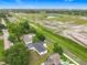 Aerial view of the home showing proximity to the neighborhood and wetlands to the North at 609 Brockway Ave, Orlando, FL 32807