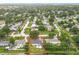 Aerial view of the home outlined in red showing proximity to the neighborhood and wetlands to the North at 609 Brockway Ave, Orlando, FL 32807