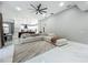 Bright living room with a plush sofa, high ceilings, and an open layout, creating a perfect space for relaxation and entertainment at 704 Forest View Ct, Winter Springs, FL 32708