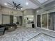 Enclosed outdoor space with a pool, patio furniture, and an open design at 704 Forest View Ct, Winter Springs, FL 32708