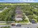 Overhead view of homes in a lush, green neighborhood showcases the community's peaceful atmosphere and landscaped yards, perfect for relaxing at 9031 Stonebury Way, Orlando, FL 32832