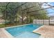 Backyard view of the screened-in pool and patio with spa at 9031 Stonebury Way, Orlando, FL 32832