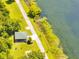 Aerial view of lakeside park with pavilion, benches, and paved walking path at 9997 Town Lake Dr, Orlando, FL 32832