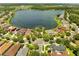 Beautiful aerial view of the homes surrounding a large lake in the Ravinia East Park neighborhood at 9997 Town Lake Dr, Orlando, FL 32832