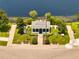 Aerial view of a lakeside gazebo in a well-manicured park setting within the Ravinia East Park community at 9997 Town Lake Dr, Orlando, FL 32832