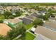 Aerial view of the neighborhood showcasing the homes and surrounding landscape at 13658 Hidden Forest Cir, Orlando, FL 32828