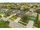 Overhead shot of neighborhood featuring well-kept lawns and attractive homes at 13658 Hidden Forest Cir, Orlando, FL 32828