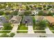 Aerial view of a neighborhood featuring well-maintained homes and tree-lined streets at 13658 Hidden Forest Cir, Orlando, FL 32828