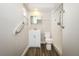 Bathroom featuring white vanity, modern fixtures, and accessible walk-in shower at 1481 Glastonberry Rd, Maitland, FL 32751