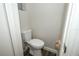 Powder room features standard toilet with simple decor and efficient use of space at 1481 Glastonberry Rd, Maitland, FL 32751