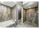 Elegant bathroom with a soaking tub and a walk-in shower at 1769 Turnberry Ter, Orlando, FL 32804