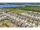 An aerial view showcases a home near a lake and recreational areas at 3179 Sailing Pier Ave, Winter Garden, FL 34787