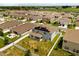 Aerial view of residential neighborhood featuring solar panels on new construction home at 5846 Sw 80Th Ln, Ocala, FL 34476