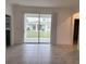 Living room with large sliding glass doors opening to the patio and backyard at 6300 Chirpine Ln, St Cloud, FL 34771