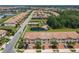 Expansive aerial view showcasing the neighborhood, community amenities, and surrounding green spaces at 8911 Geneve Ct, Kissimmee, FL 34747