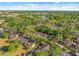 Beautiful aerial view of the neighborhood, showcasing lush landscaping, community lakes and green spaces at 1547 Farrindon Cir # 1547, Lake Mary, FL 32746