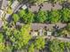 Aerial view of residential buildings marked with a visualization for showing location at 1547 Farrindon Cir # 1547, Lake Mary, FL 32746