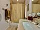 Bright bathroom featuring a vanity, toilet, a shower with curtain, and other fixtures at 1573 Amber Leaf Cir, Ocoee, FL 34761