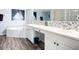 Modern bathroom featuring a soaking tub and stylish vanity at 2055 S Atlantic Ave # 505, Daytona Beach, FL 32118