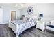 Relaxing bedroom features nautical decor and ocean views at 2055 S Atlantic Ave # 505, Daytona Beach, FL 32118