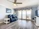 Bright living room features ocean views, comfortable seating, and stylish coastal decor at 2055 S Atlantic Ave # 505, Daytona Beach, FL 32118