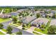 This is an aerial view of a residential neighborhood with tree-lined streets and well-maintained homes at 2066 Cresswell St, Ocoee, FL 34761